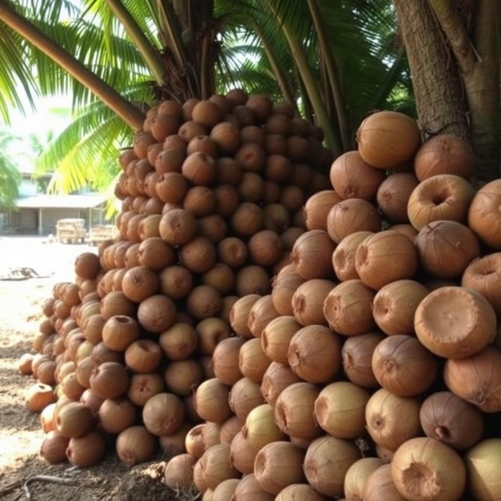 Raw coconut shells